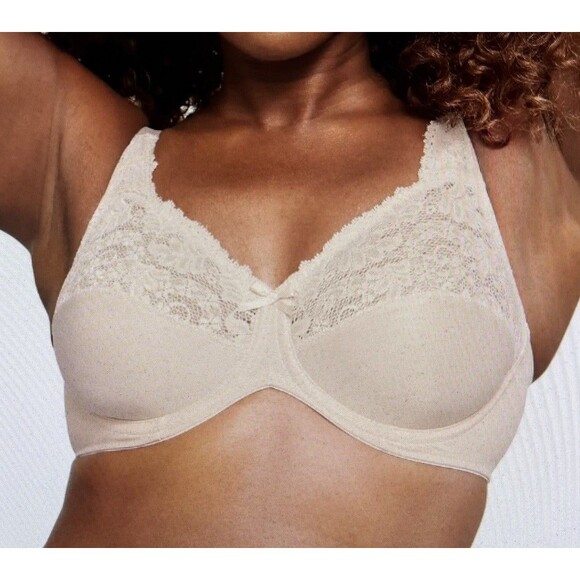 Lilyette 36DD Ivory Minimizer Underwire Bra 0432 - Picture 2 of 11